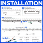 Barrina LED Shop Lights 4FT, 40W 5500LM 5000K Daylight White, T8 LED Garage Lights, V Shape, Clear Cover, High Output Tube, Linkable 4 Foot LED Strip Light for Workshop, Warehouse with Plug, 2 Packs
