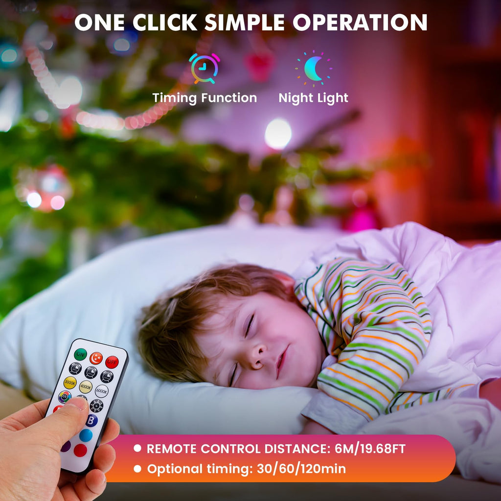 LED Rechargeable Light Bulbs With Remote ＆ Touch Dimmable, E26 Battery Operated Light Bulb for Lamps, RGB 12 Colors, 2600mAh USB battery backup Light Bulb With Timer, A19 Small Light Bulbs 2 Pack