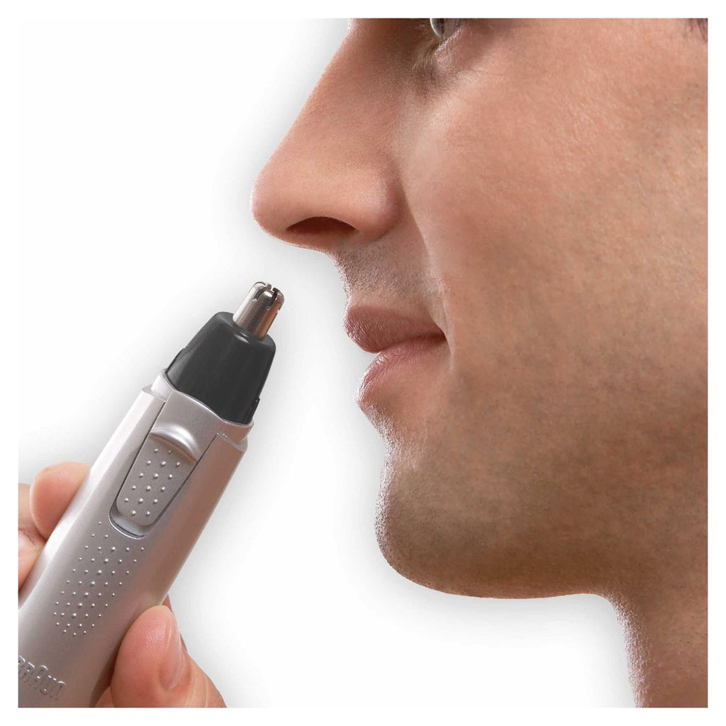 Braun Ear and Nose Hair Trimmer for Men, Precise and Safe Hair Removal, Fully Washable, EN10, Silver