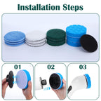 Ckhoid 12Pcs Brush Heads Set, Cordless Electric Spin Scrubber Replaceable Brush Heads, Cordless Buffing Bonnet Pad for Household Cleaning Brushes, Bathroom, Floor, Tile, Car
