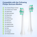 MRYUESG Replacement Heads Compatible with Philips Sonicare 10 Pack, 5 White + 5 Black, MRYUESG Electric Tooth-Brush Head for Phillips