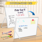 AMUSIGHT Double-Sided Magnetic White Board with Stand, 16" x 12"