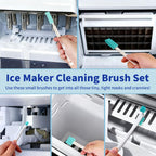 STREALE Ice Machine Cleaner Kit - 30Pack Ice Maker Cleaner Tablets - 10Pcs Pipe & Crevice Brush Set - Commercial & Portable Countertop Icemaker Cleaning Solution