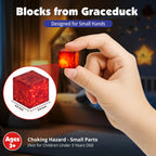 200 PCS Magnetic Blocks with Light Up Blocks - Magnetic Building Blocks, Magnetic Construction Cube Toys, STEM Sensory Learning Toys, Easter Christmas Birthday Gifts for Toddlers Boys and Girls Age 3+