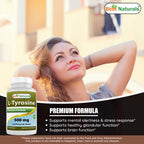 Best Naturals L-Tyrosine 500 mg 90 Capsules (90 Count (Pack of 3))