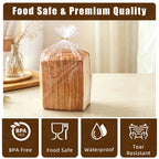 Homrelaxy 120 Pcs Plastic Bread Bags for Homemade Bread and 120 Ties