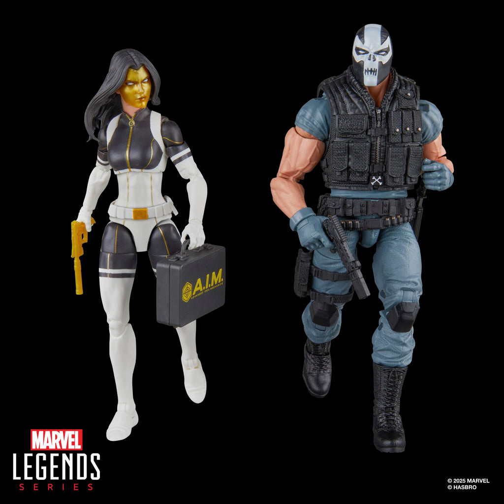Marvel Legends Series Madame Masque & Crossbones, Marvel Super-Villains Comics Collectible 2-Pack, 6-Inch Action Figures (Amazon Exclusive)