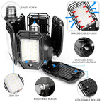 Luyata 4 Pack LED Garage Lights 200W Deformable 20000LM Close to Ceiling Light Fixtures 6500K Ultra Bright LED Shop Light with 6 Adjustable Panels for Work Shop Warehouse Attic