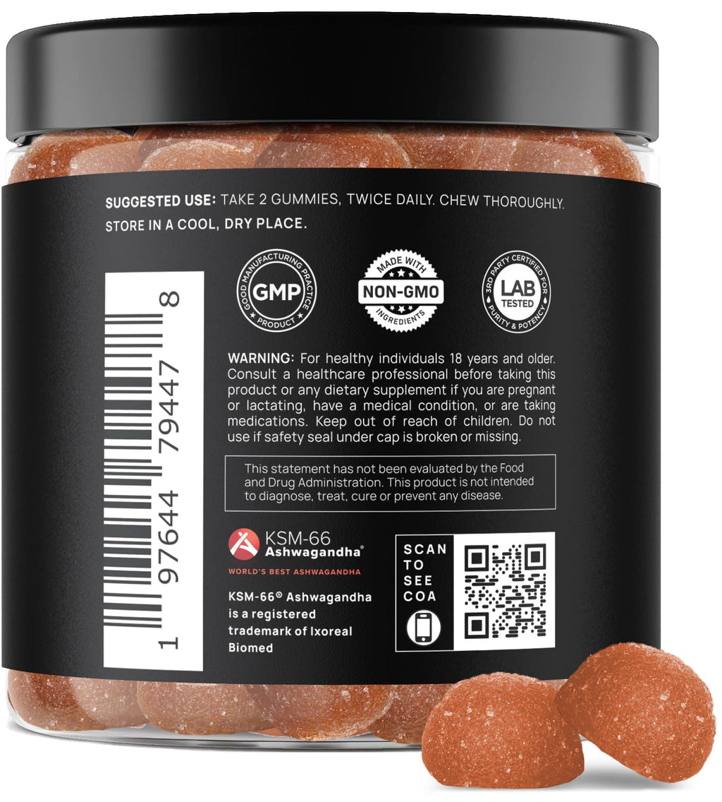 4,050mg Libido Booster for Women KSM-66 Ashwagandha Gummies w. 30x Strength Red Maca Root - Strongest Female Libido Mood Booster + Hormone Balance for Women Cortisol Reducer & Stress Relief Gummy