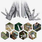 PERWIN Multitool, 17-in-1 Stainless Steel Multi Tool Pliers with Self-Locking, Pocket Knife, Nylon Sheath, Professional (EDC) Multi-Tool for Survival, Camping and Hunting, Hiking, Gifts for Men