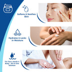 OUKEYA Urea Cream for Dry Chapped Skin with 10% Urea Deep Moisturizer Body Lotion, Softens & Soothes Hands Elbows Feet Hydrates Locks in Moisture, Fast Absorbing & Non-Greasy, 11.28 oz Large Capacity