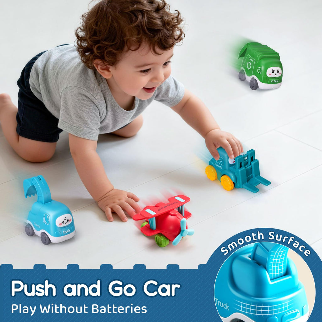 6PCS Big Truck Toy Set with Playmat
