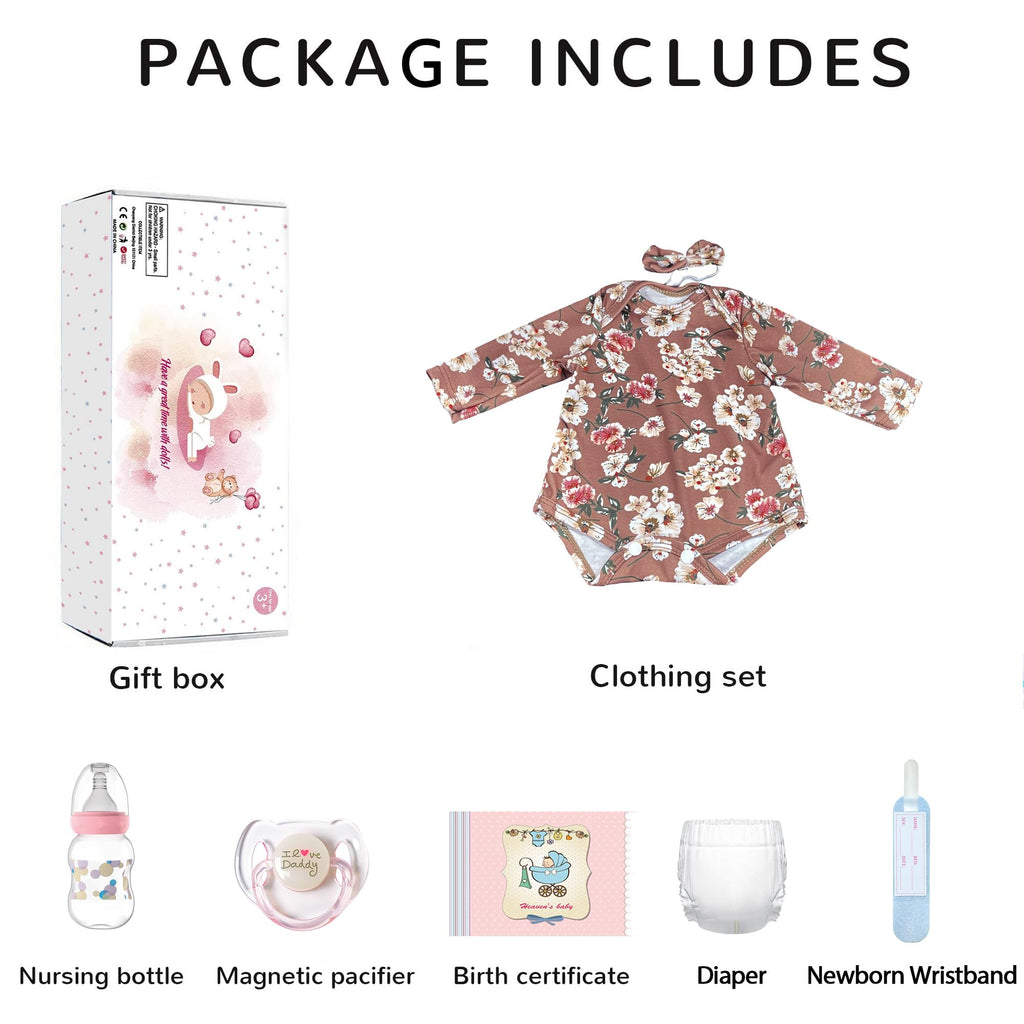 Kaydora Reborn Baby Girl Dolls - 20 inch Lifelike Newborn Baby with Realistic Veins for Kids Age 3 +