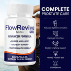 Flow Revive Capsules, FlowRevive Pills Advanced Premium Prostate Supplement Health Support Formula Vitamins For Men Urinary Function, Comfort, Flow & Balance Natural Ingredients Capsulas (60 capsules)