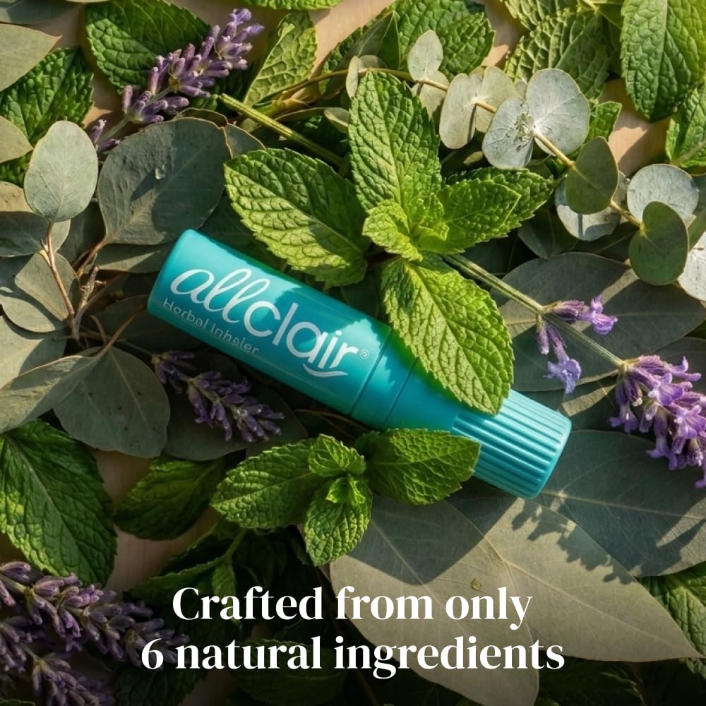 Allclair Nausea Relief Inhaler for Motion & Morning Sickness – Fast-Acting, Non-Drowsy, Natural Alternative to Pills & Patches, Travel Essential (4 Inhalers)