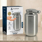GentleJet WaveJet Automatic Foaming Soap Dispenser Touchless Sensor, USB-C Rechargeable, 304 Stainless Steel, IPX5 Waterproof for Bathroom Kitchen Sink, 12 oz / 350 ml