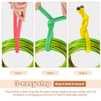 Ninehaoou 20 Pcs 17 Inch EVA Foam Twist Rubber Ties Reusable Bendable Cable Tie Straps Flexible Heavy Duty Twisty Ties for Organizing Cords Bundling (Red,Yellow,Green,Black)