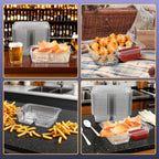 zandfelo 100 Pcs 12oz 6.5''x5'' Plastic Nacho Trays