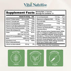 Vital Hair Complex -Hair Growth Vitamins for Women and Men -Biotin & Vitamin B -Hair Growth Supplement for Healthy Hair Skin & Nails -Hormone & Gluten Free -Hair Vitamins for Women