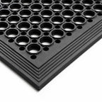 UNIMAT-Anti-Fatigue Outdoor Rubber Drainage with Non-Slip Backing Heavy Duty Mat for Restaurant Industrial Use-3'x 5' Black Mat-Ideal Bar Accessory