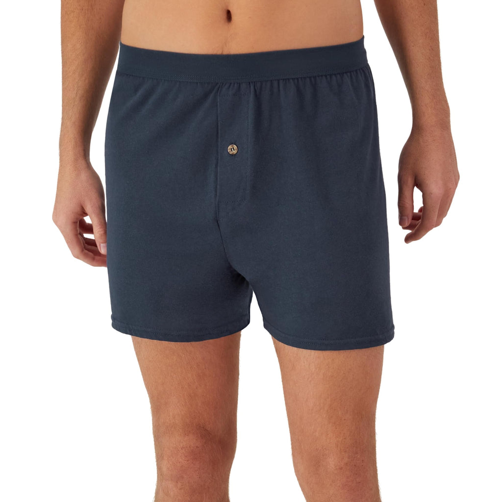 Hanes Mens Boxers, Cotton Knit Comfortable Underwear, Moisture-wicking 5-pack Boxer-shorts, Assorted - 5 Pack, Medium US