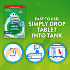 Scrubbing Bubbles Continuous Clean Toilet Drop-Ins, Automatic Blue Toilet Bowl Cleaner, Septic-Safe Tank Tablets Remove Hard Water Minerals & Limescale, Stain & Smell Protection, 5 Count (Pack of 1)