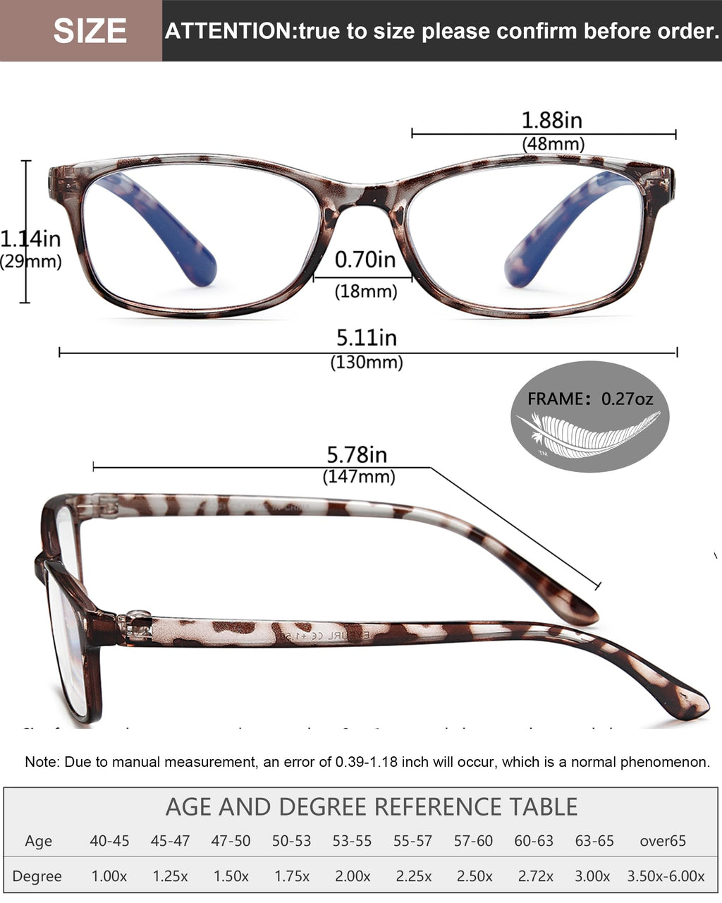 EYEURL Reading Glasses Womens Blue Light Blocking - 2 Pack Lightweight Computer Readers +1.5 Glare Blocking Ladies Eyeglass