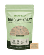Micro-Pak Dri Clay Kraft, Highest Moisture Absorption Desiccant Packs, Silica Gel Packets Alternative, Food Safe Bentonite Clay, Desiccant Packs for Storage, Moisture Absorbers for Closet, 6gx100pcs