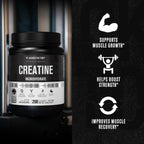Jacked Factory Creatine Monohydrate Powder 1000g - 5g Daily Creatine Supplement for Men and Women, Vegan-Friendly, Third-Party Tested - 200 Servings, Unflavored