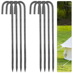 Alffun 16 Inch Rebar Stakes, 8 Pcs Metal Stakes for Ground