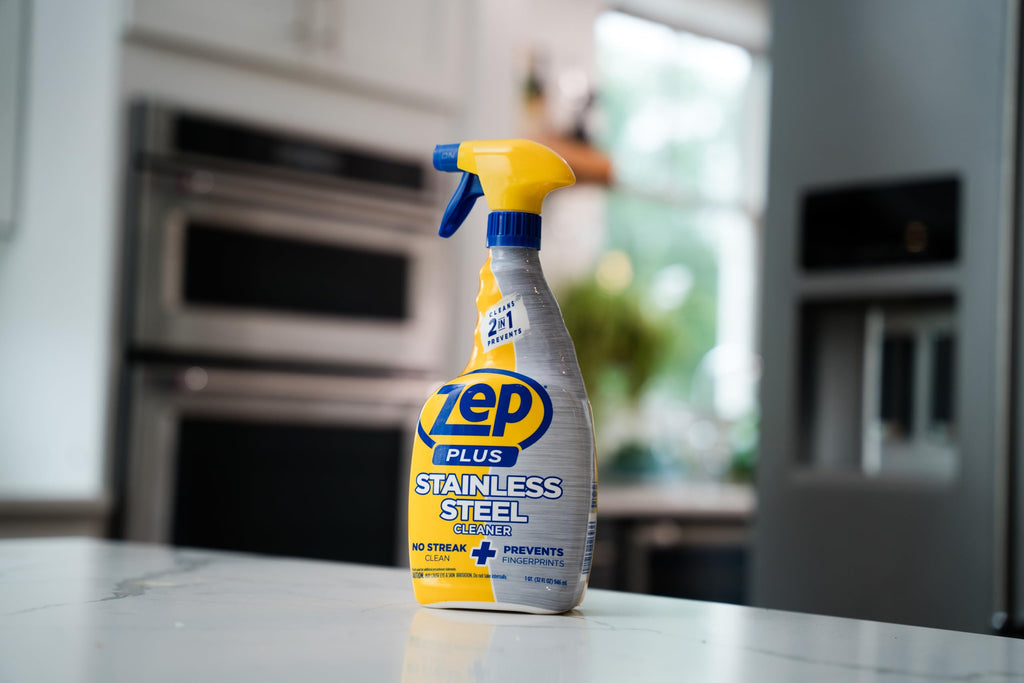 Zep Plus Stainless Steel Cleaner - 32 Fl OZ - R53512-2-in-1 benefits clean while preventing future fingerprints and smudges, (Pack of 2)