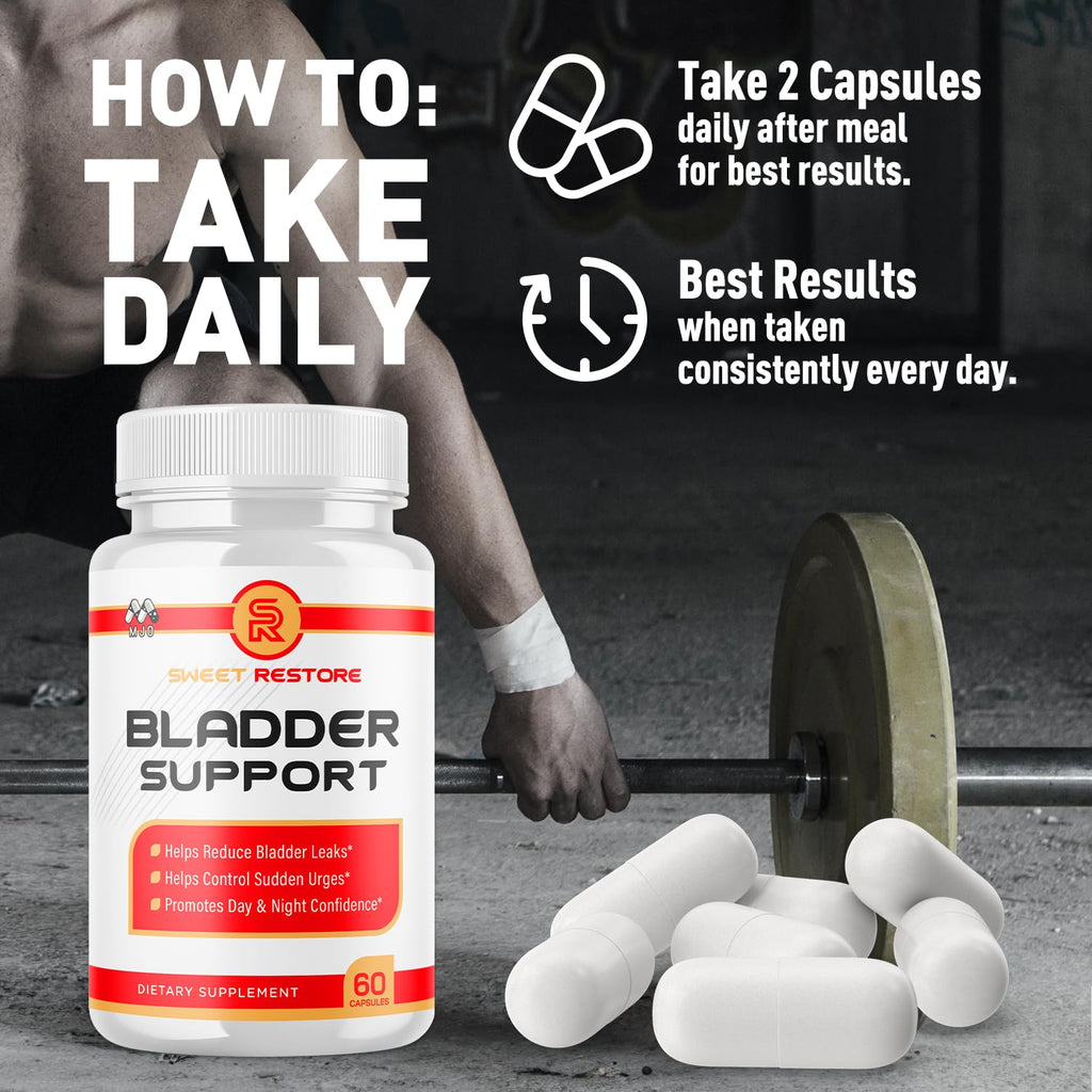 Sweet Restore Bladder Control Capsules, Official Sweet Restore Bladder Control Pills with All Natural Ingredients, Support Bladder Health & Wellness, Maximum Strength Vitamins Supplement (60 Capsules)