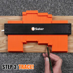 Saker Contour Gauge (10Inch) Profile Tool with Adjustable Lock,Fathers Day Gifts for Men Women Dad Boyfriend Husband-Precisely Copy Irregular Shape Duplicator-Cool Gadgets for Woodworking Tool Tracing