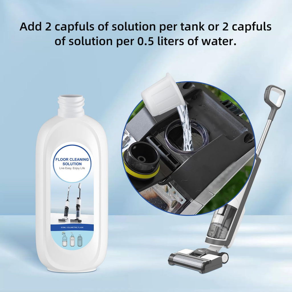 Nukisa 5 Bottles Compatible with Tineco Cleaning Solution 500ml Per Bottle Lavender Scents Floor Cleaner Compatible with All Robot Vacuums with Mopping and Cordless Wet/Dry Vacuum (Lavender Scents)