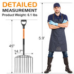 HIGHLIGHT Pitch Fork Pitchfork,10-Tine Wide 45Inch Fiberglass Manure Fork