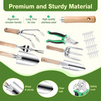 Gardening Tools Set for Women 29Pcs Heavy Duty Garden Hand Tools Set with Floral Tote Bag Rust-Proof Garden Tool Kit Supplies Gardening Esssential Garden Gifts for Mothers Day Mom Beginner