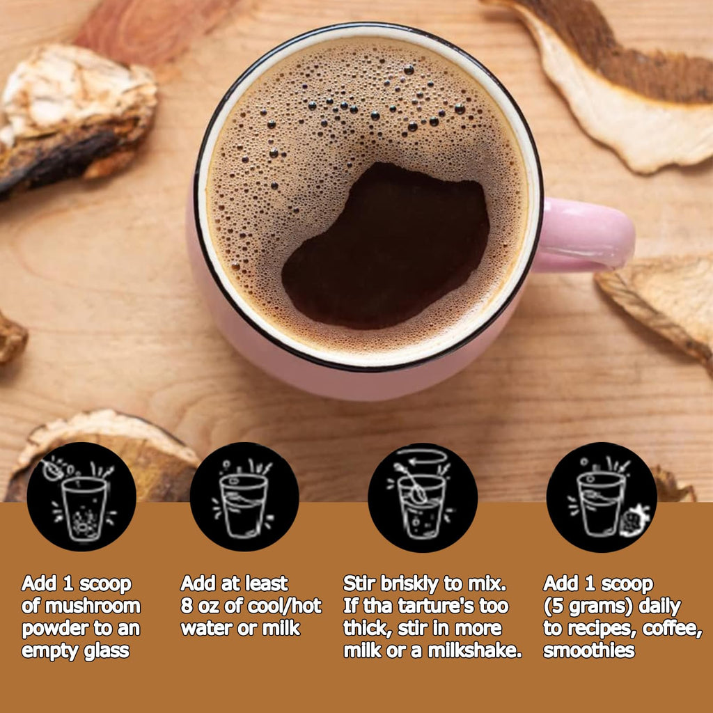 Suiyilary Mushroom Coffee, 10 Mushroom Extract Powder Blend Lion's Mane, Reishi, Chaga, Cordyceps, Turkey Tail, Brain Supplements with Instant Coffee for Energy, Focus, Memory and Immunity 300g