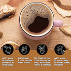 Suiyilary Mushroom Coffee, 10 Mushroom Extract Powder Blend Lion's Mane, Reishi, Chaga, Cordyceps, Turkey Tail, Brain Supplements with Instant Coffee for Energy, Focus, Memory and Immunity 300g
