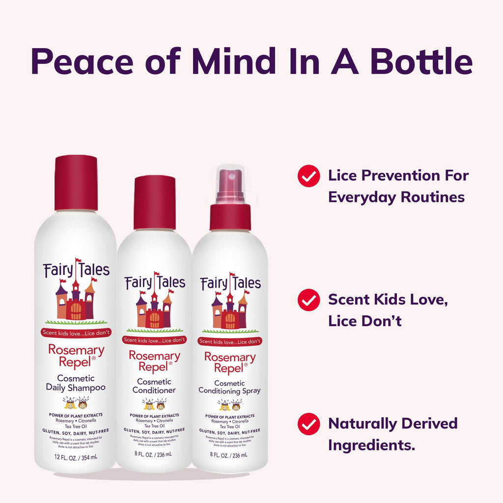 Fairy Tales Rosemary Repel Lice Shampoo, Conditioner & Spray Trio for Kids