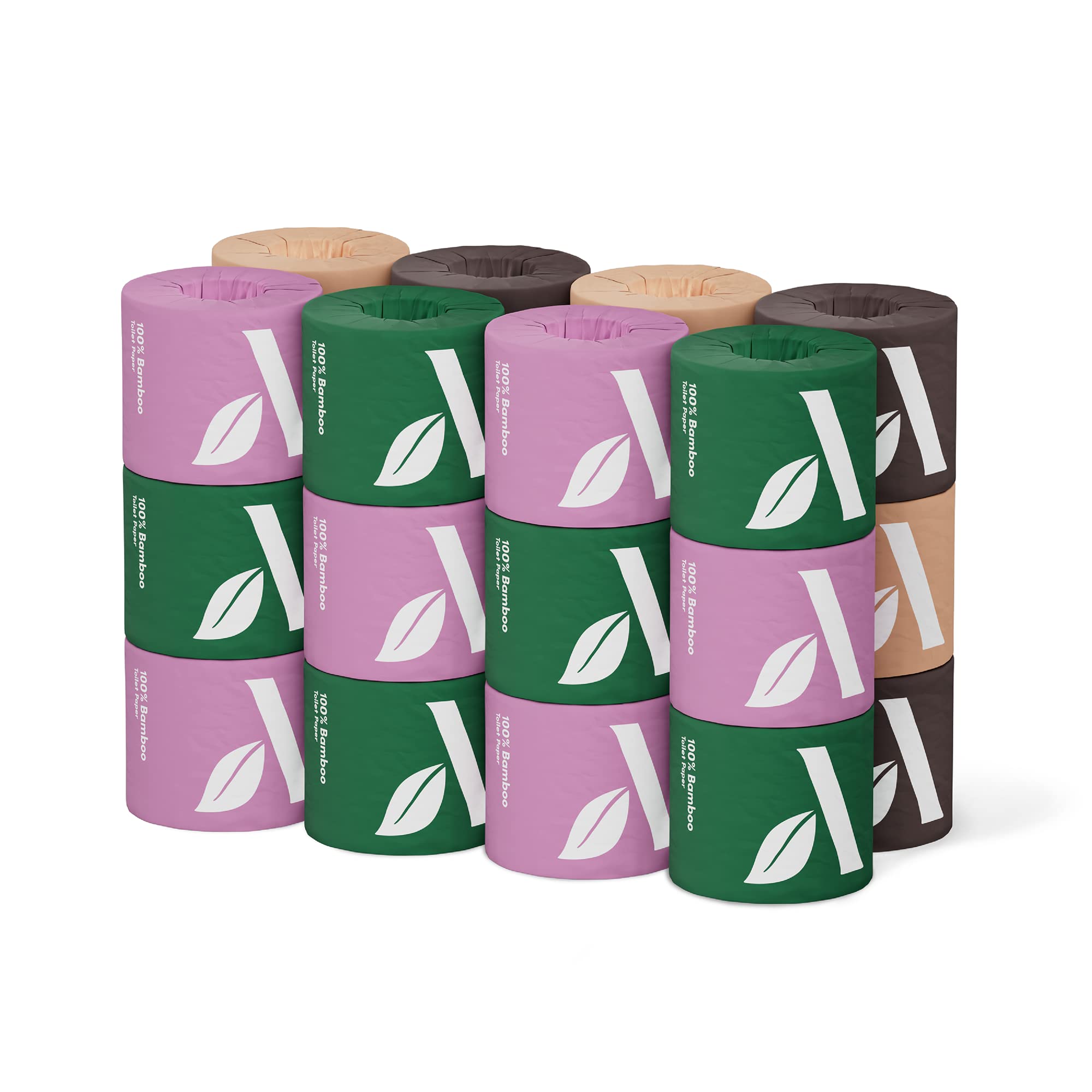 Amazon Aware Bamboo 3-Ply Toilet Paper, Unscented, 24 Rolls, FSC Certified, 350 Sheets, 8400 Count, Pack of 24, Plastic-Free