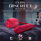 Vibrator Dildo Sex Toys for Women - MOOLIGIRL Rose Sex Toy with Thrusting G Spot Vibrators & 10 Sucking Modes for Clitoral Nipple Stimulation Anal Dildos Adult Sex Toys Games for Couples Sex Machine