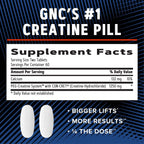 GNC AMP Creatine HCl 189 Pills, Clinically Proven Strength & Muscle Builder, Athletic Performance, Energy Production, Recovery Supplement, Fast Absorbing, Gluten Free Formula, 60 Servings