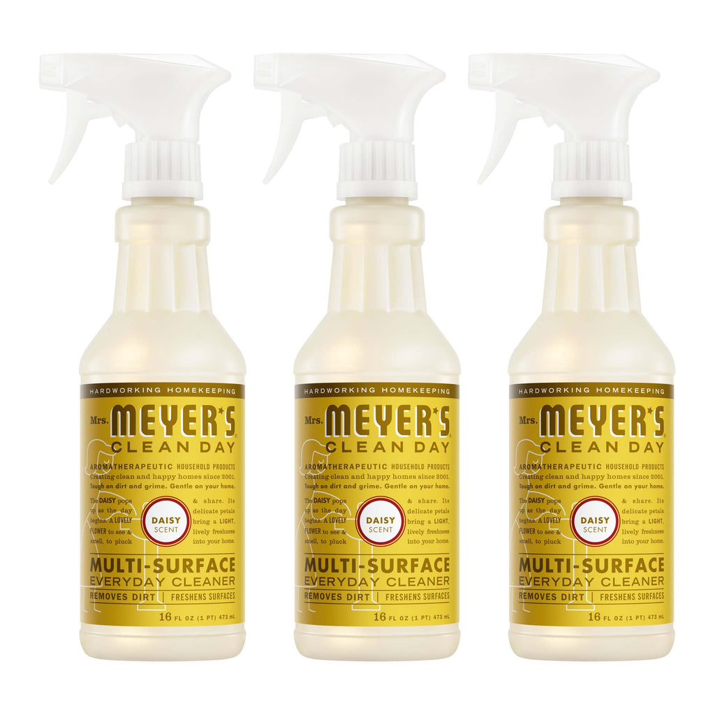 MRS. MEYER'S CLEAN DAY Multi-Surface Everyday Cleaner, Daisy Scent, 16 Fl Oz Bottle - 3 Pack