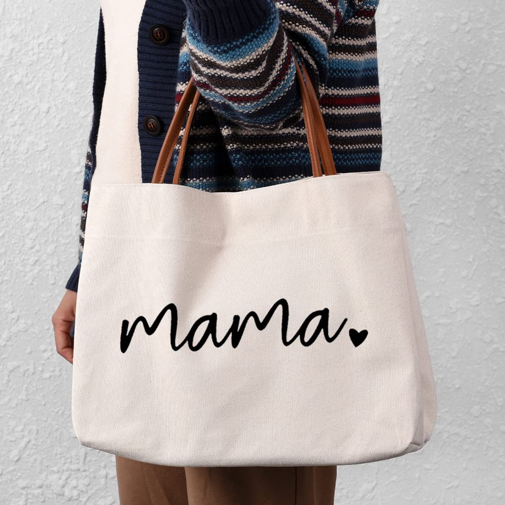 kifasyo Mom Mama Bag Mother Gifts Momlife Tote for Hospital Beach Travel