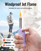 MK Candle Lighter, Butane Refillable Wind-Resistant Flame, 4-Pack for BBQ, Camping, Outdoor Use (Harmony-5PC)