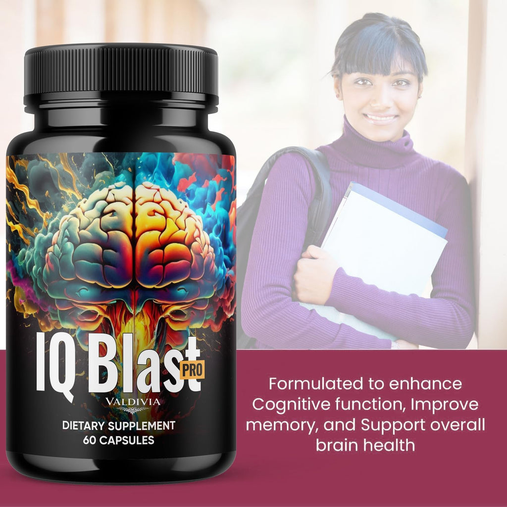 Official - IQblast Pro Supplement Capsules, Brain Pills for Memory and Focus, IQblastpro Blaster Premium Clarity Support Advanced Formula Reviews, All Natural Ingredients (3)