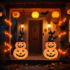 3FT Pumpkin Halloween Decorations Outdoor, 8 Modes Battery Operated Pumpkin Decorations, Collapsible Jack-o-Lantern Halloween Lights for Home, Party, Yard, Porch Thanksgiving Fall Decorations