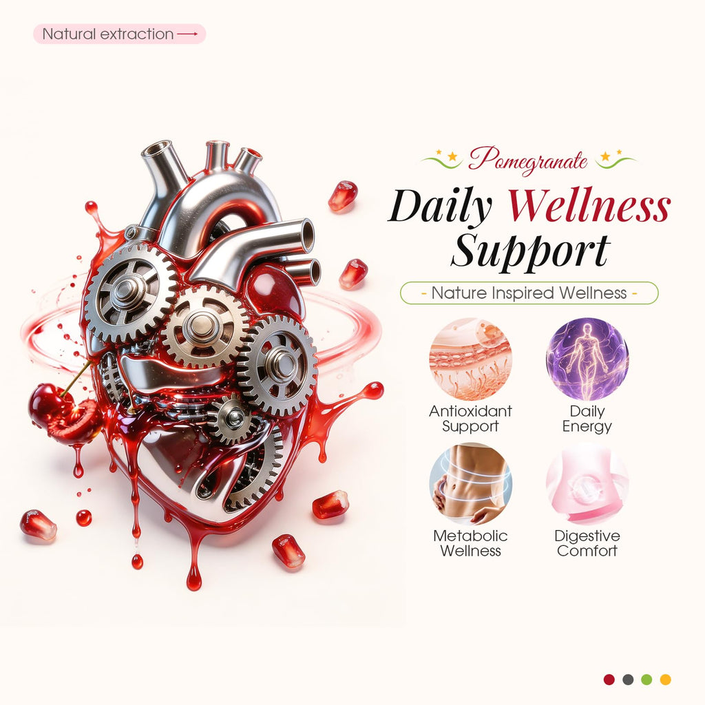 JXlspe Premium Pomegranate Extract 𝗖𝗮𝗽𝘀𝘂𝗹𝗲𝘀 – Naturally Rich in 𝗣𝗼𝗹𝘆𝗽𝗵𝗲𝗻𝗼𝗹𝘀 & 𝗔𝗻𝘁𝗶𝗼𝘅𝗶𝗱𝗮𝗻𝘁𝘀, Daily Wellness Supplement, Clean Formula, Non-GMO, 60 Capsules