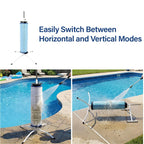 Ulinlo pouly 2-in-1 Pool Filter Cleaner Stand with Vertical & Horizontal Dual-Mode, Rotatable Cleaning Tool for 3", 4", 6" Cartridges