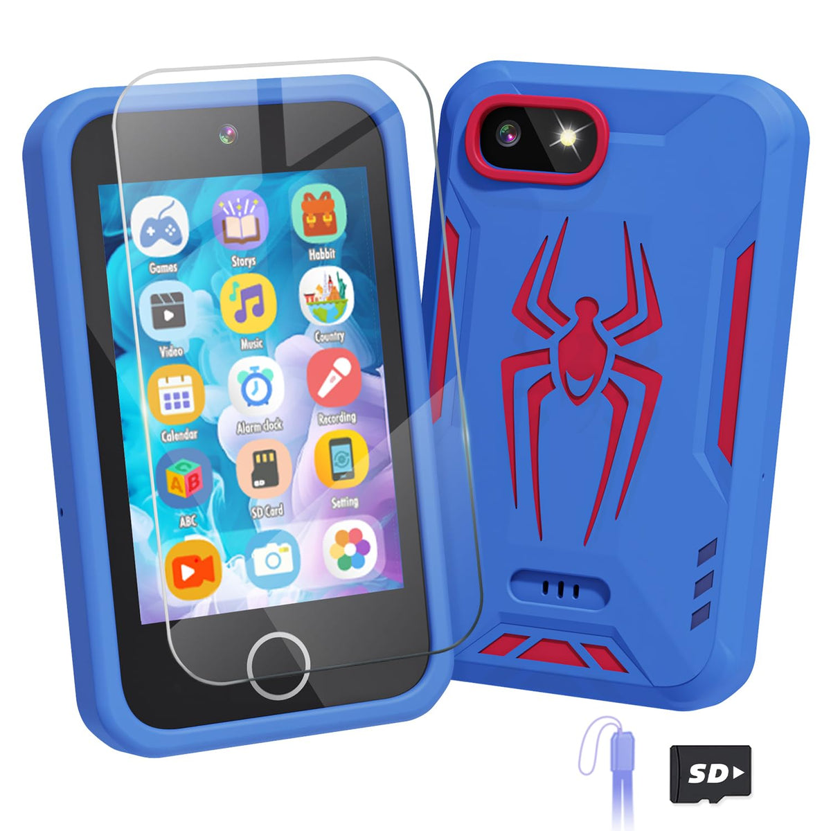 Kids Smart Phone, 3.5'' Touchscreen Spider Toy Phone for Toddler Boy